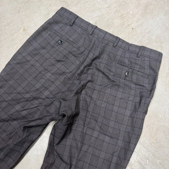 Pal Zileri Dress Pants Check Wool Trousers Made in Italy Grey 32x30 - Picture 8 of 9